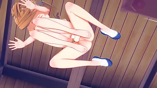 Sword Deceit Online Hentai - Asuna blowjob with an increment of anal to Kirito - Japanese Asian Manga Anime Jacket Lark Porn